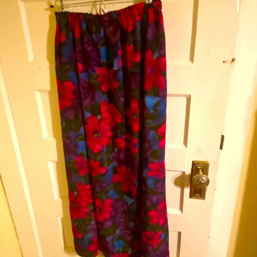 Vintage Floral Maxi Skirt